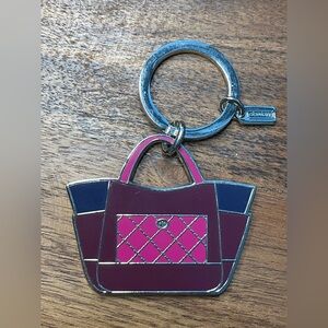 COACH Enamel on Silver Tone Metal Tote Bag Bag Charm